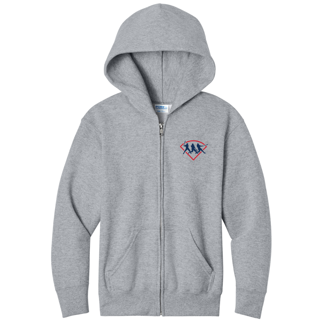 Port & Co™ Youth Core Fleece Full-Zip Hooded Sweatshirt