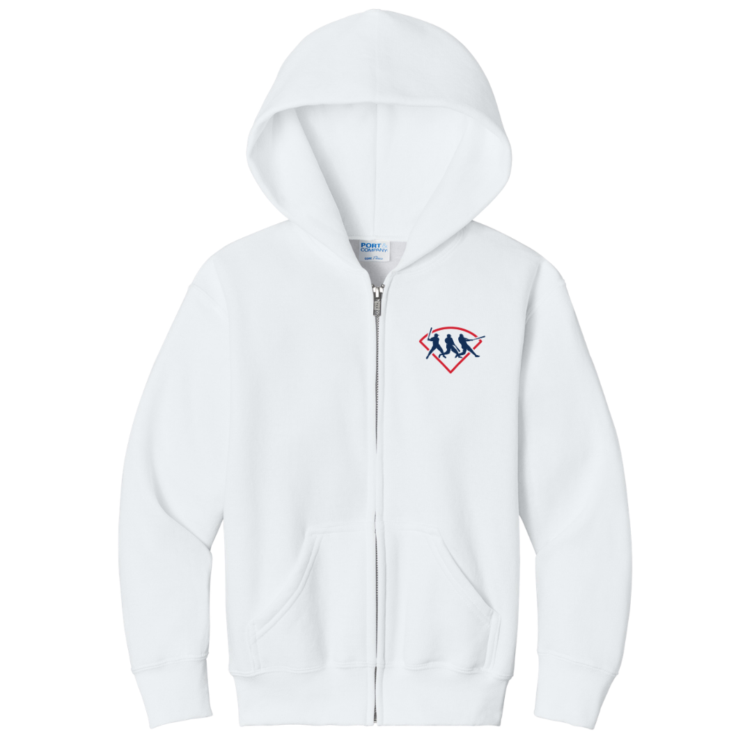 Port & Co™ Youth Core Fleece Full-Zip Hooded Sweatshirt