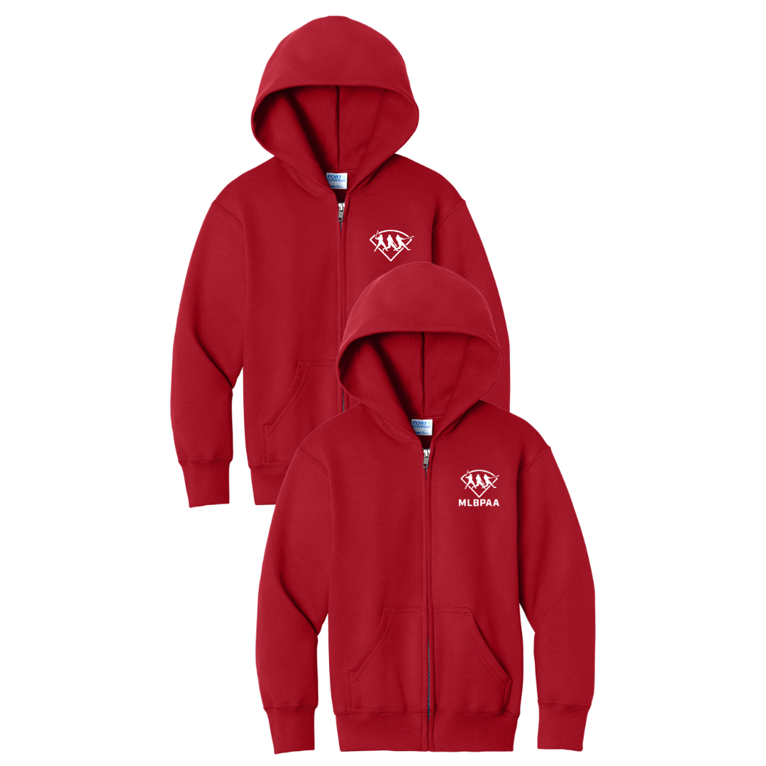 Port & Co™ Youth Core Fleece Full-Zip Hooded Sweatshirt