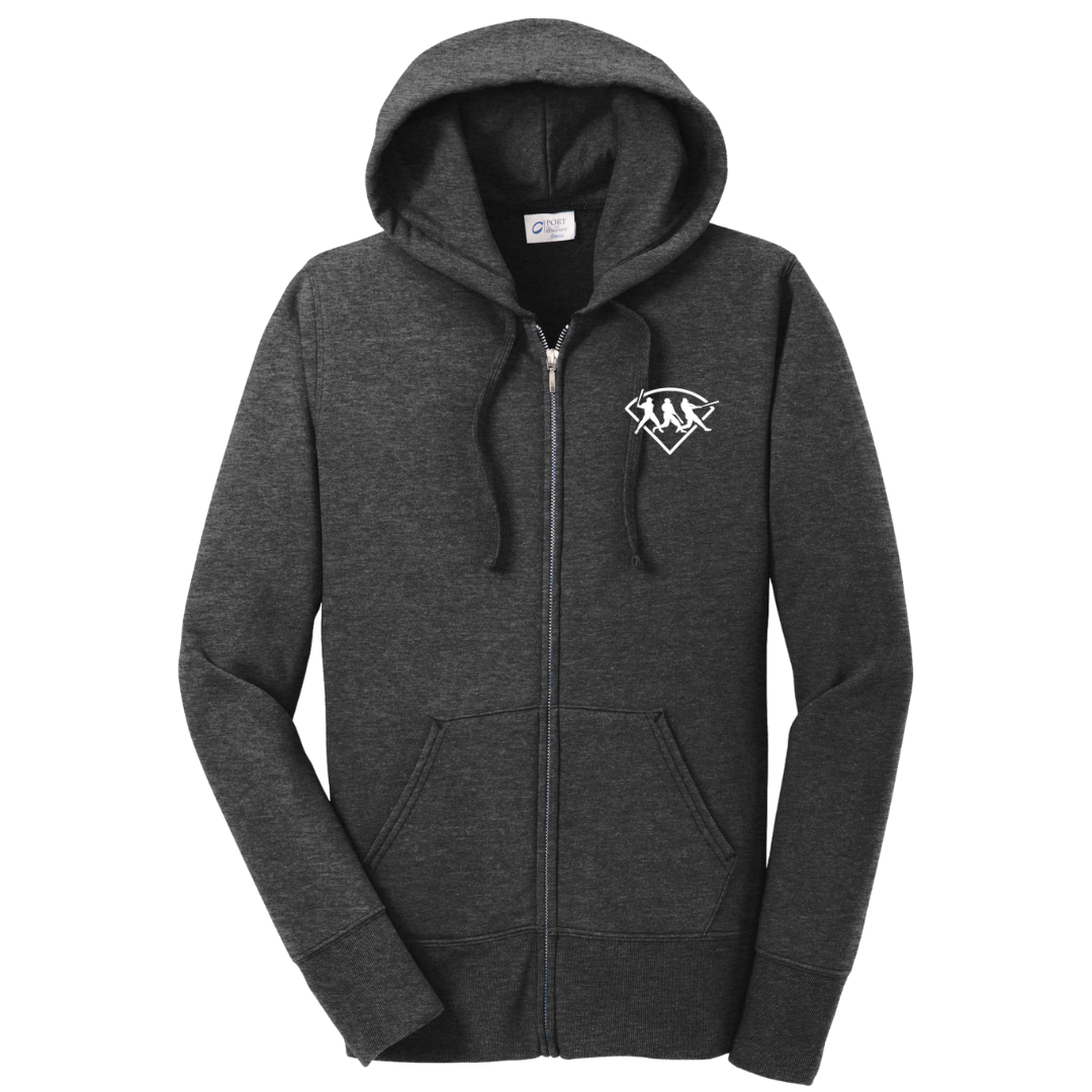 Port & Co™ Women's Core Fleece Full-Zip Hooded Sweatshirt