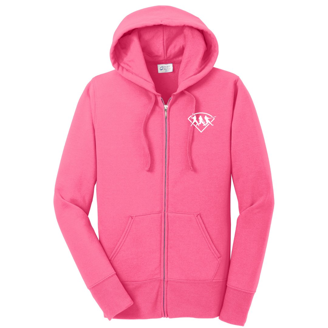 Port & Co™ Women's Core Fleece Full-Zip Hooded Sweatshirt