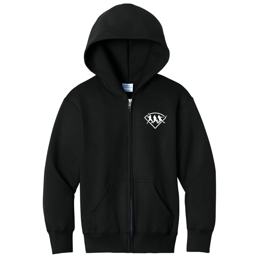 Port & Co™ Youth Core Fleece Full-Zip Hooded Sweatshirt