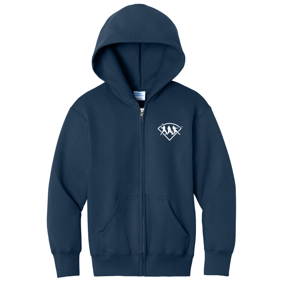 Port & Co™ Youth Core Fleece Full-Zip Hooded Sweatshirt