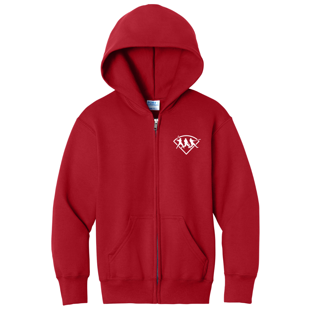 Port & Co™ Youth Core Fleece Full-Zip Hooded Sweatshirt