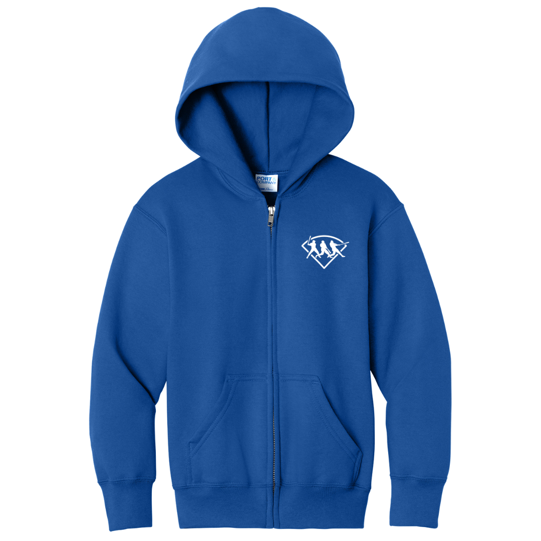 Port & Co™ Youth Core Fleece Full-Zip Hooded Sweatshirt