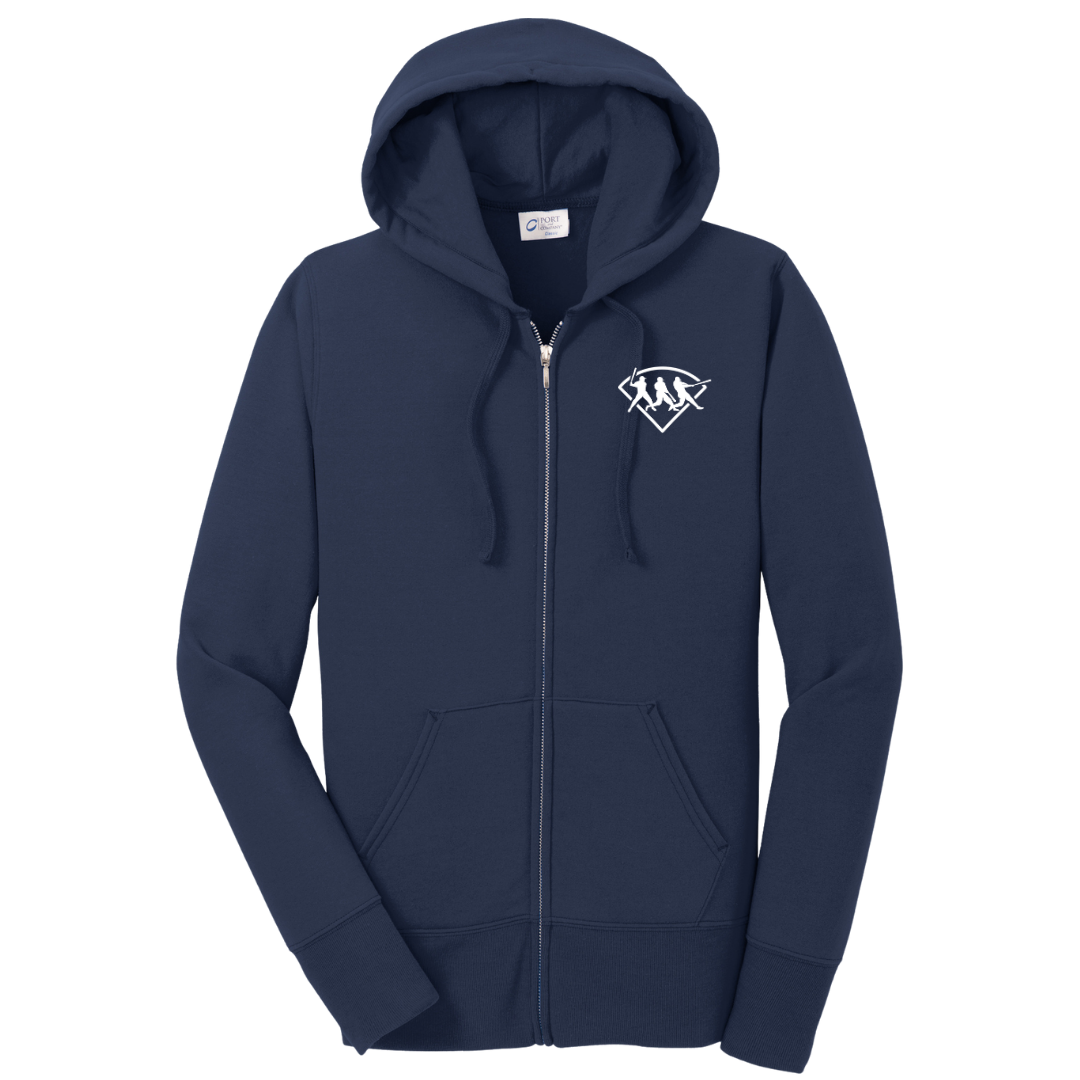 Port & Co™ Women's Core Fleece Full-Zip Hooded Sweatshirt