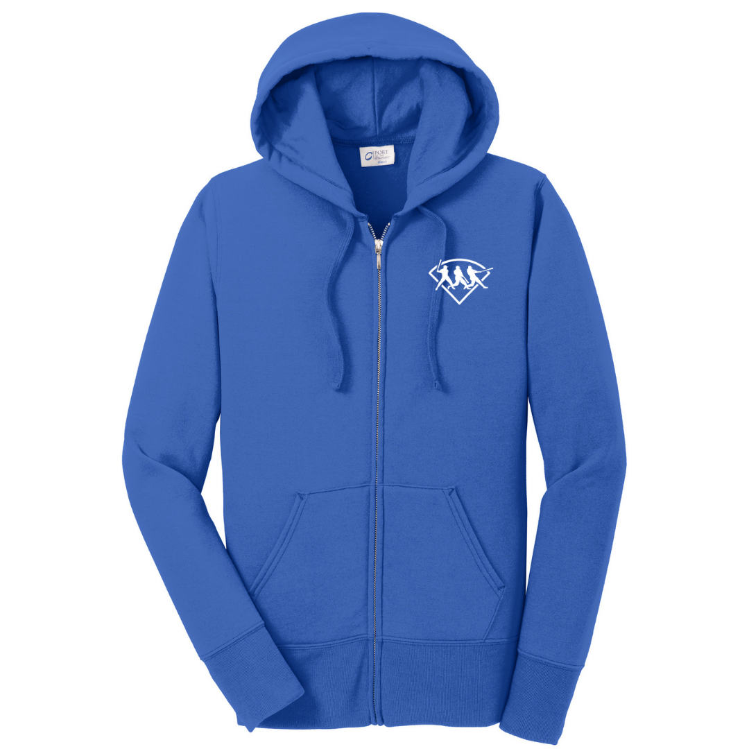 Port & Co™ Women's Core Fleece Full-Zip Hooded Sweatshirt